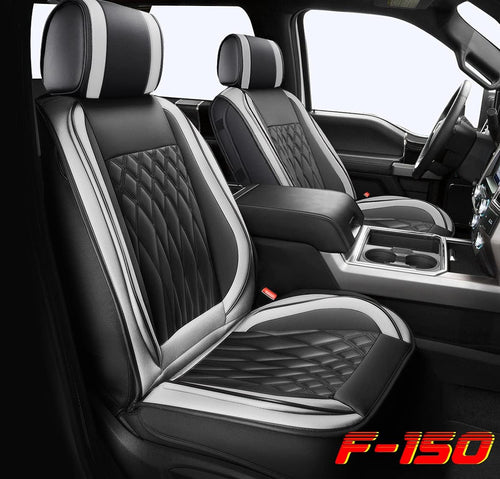 1 Pair Front Car Seat Covers Waterproof Leather Q44947