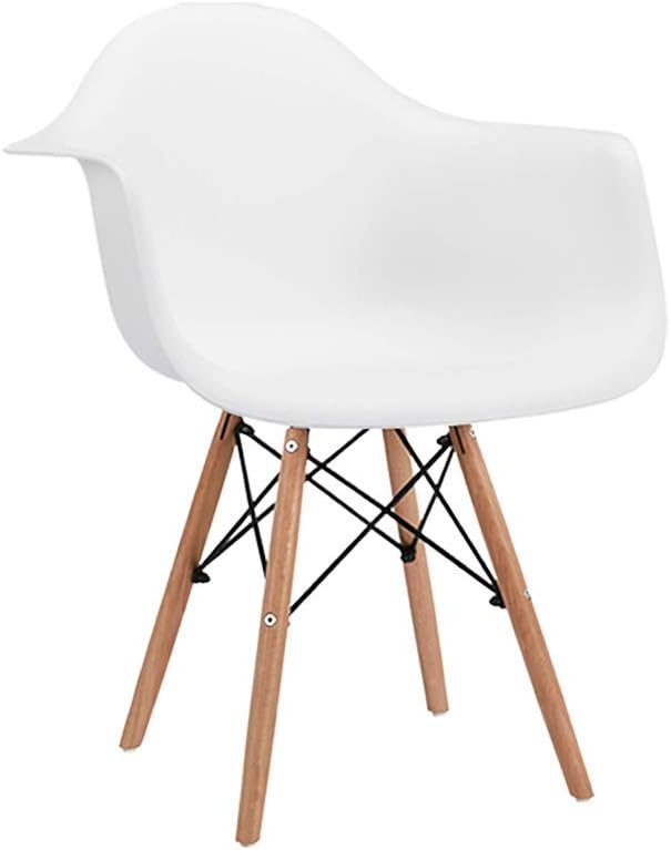 Black Plastic Arm Dining Chairs, Set of 1 M39826