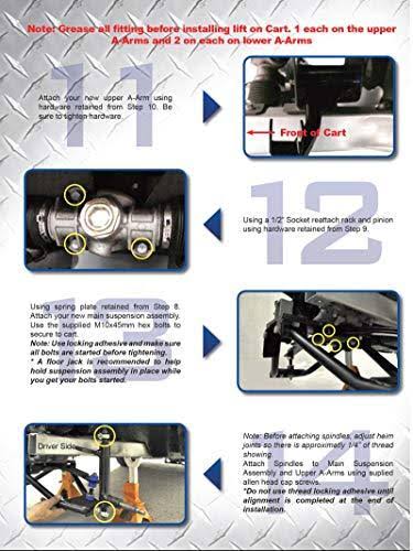 6x22 A-Arm Lift Complete Kit for Club Car Precedent Golf Carts B1222