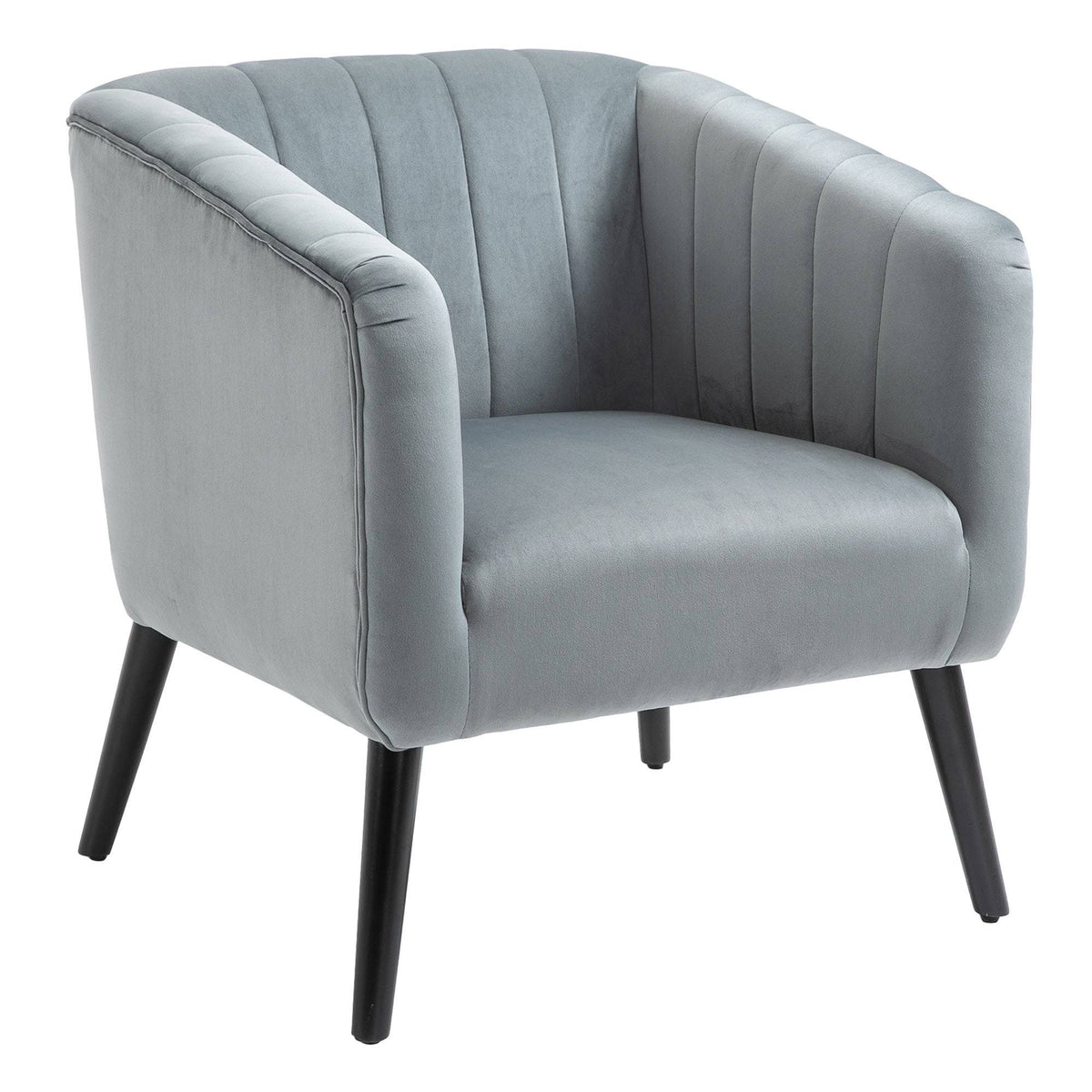 Blue Velvet Accent Armchair Y169015