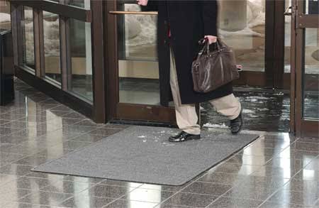 Red Black Carpeted Entrance Mat 3Ft x 5Ft I16028