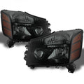 OEM Amber Black Smoked Head Lights Set S227