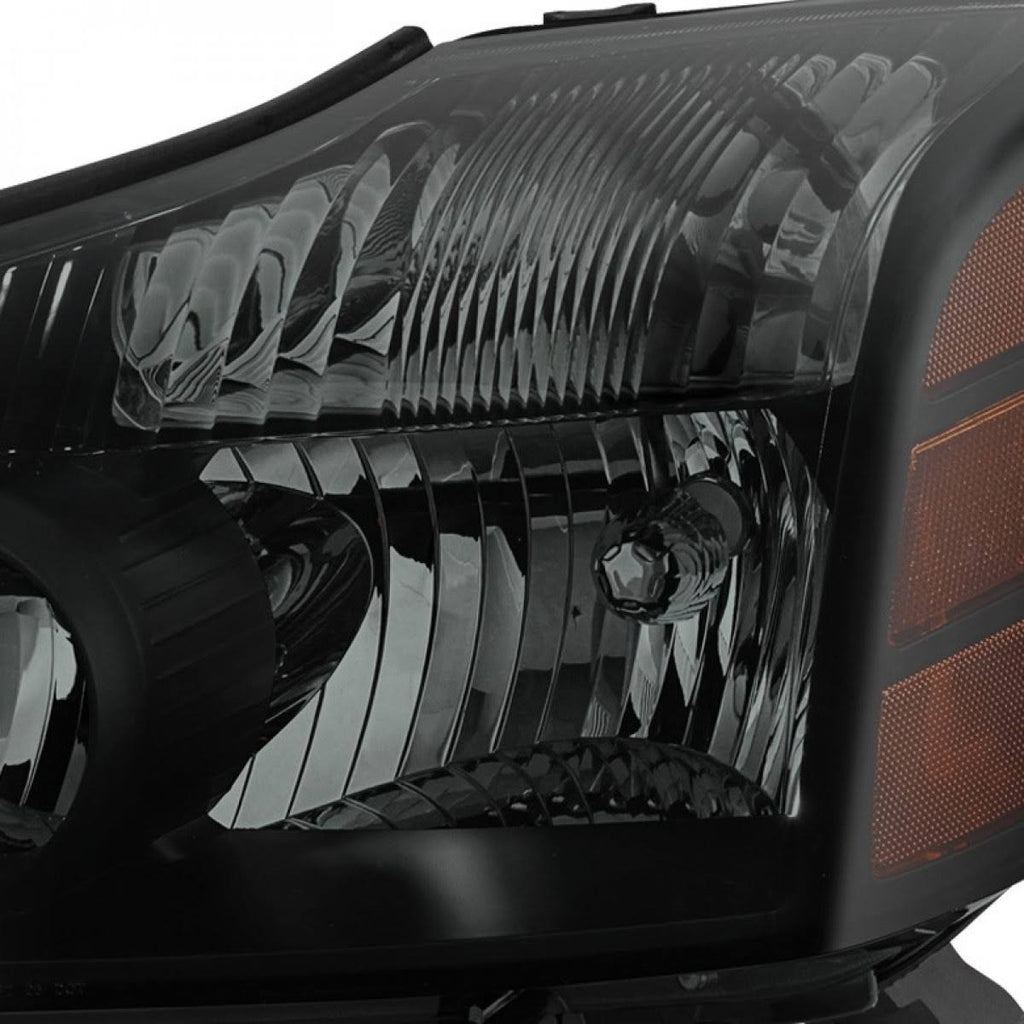 OEM Amber Black Smoked Head Lights Set S227