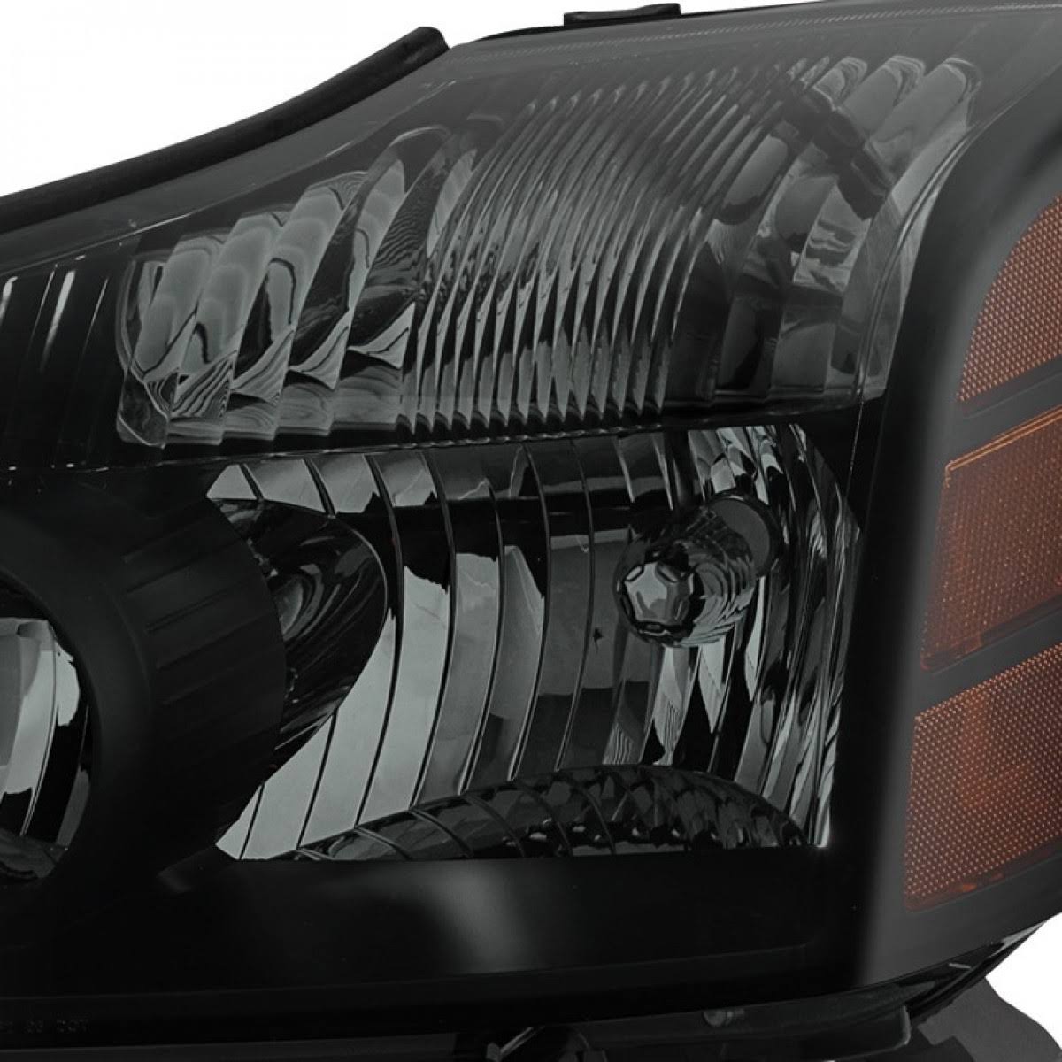 OEM Amber Black Smoked Head Lights Set S227