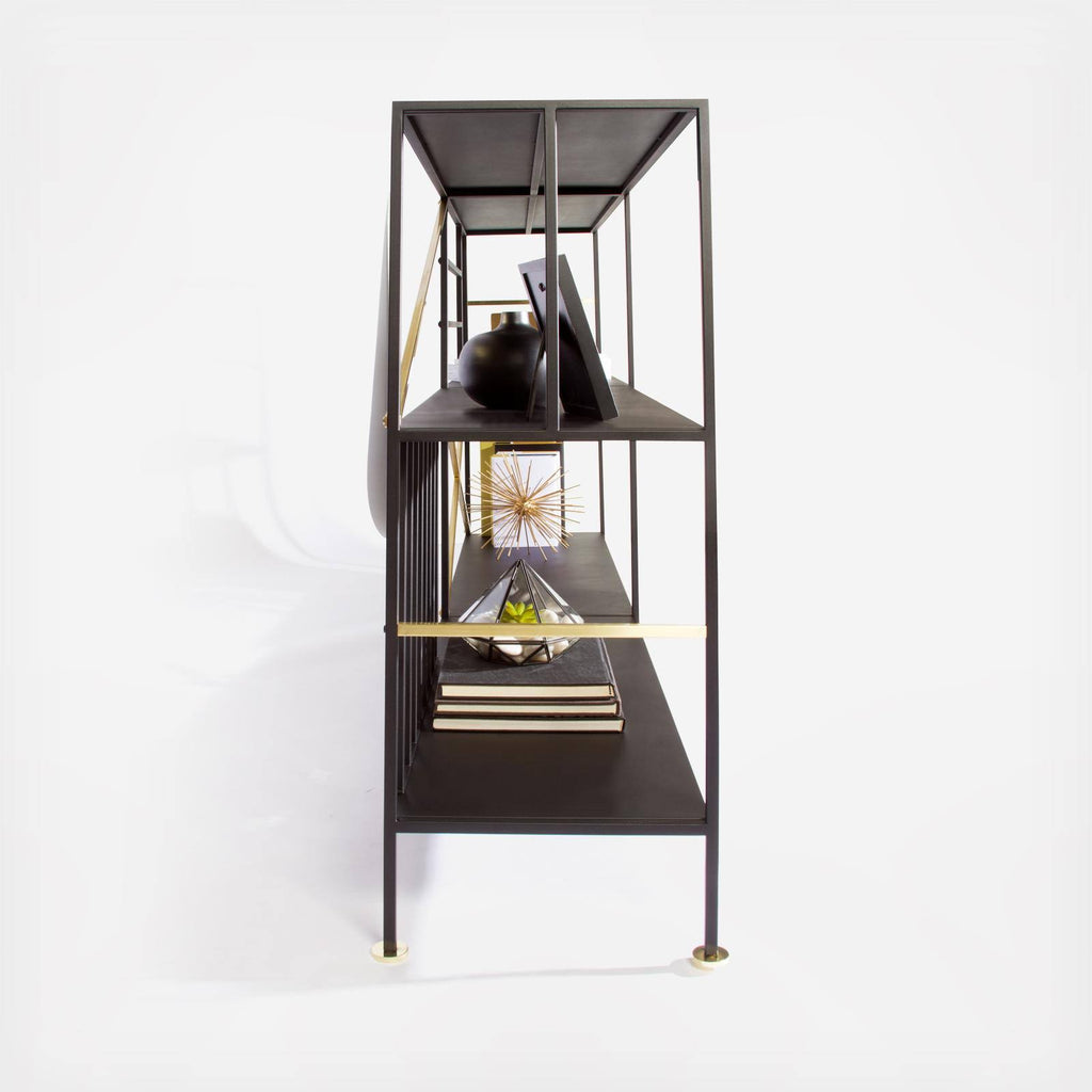 Black 2 Shelf Bookcase X15258