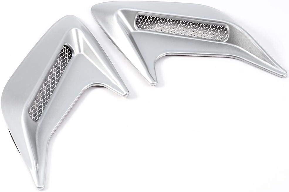 Silver Pack of 2 Car Hood Air Flow Vent Cover W839