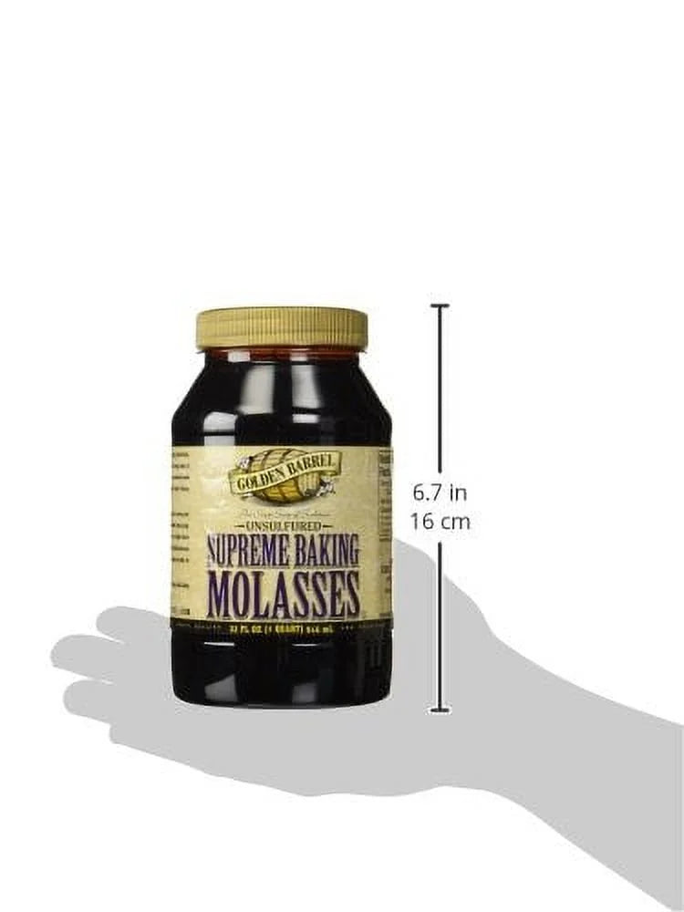 Unsulfured Baking Molasses, 32 Oz. Bottle Case of 12 D9586