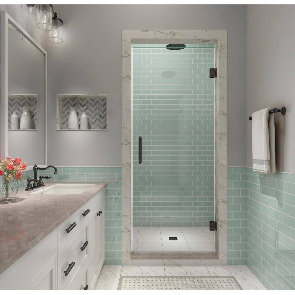Oil Rubbed Bronze Frameless Shower Door Z705