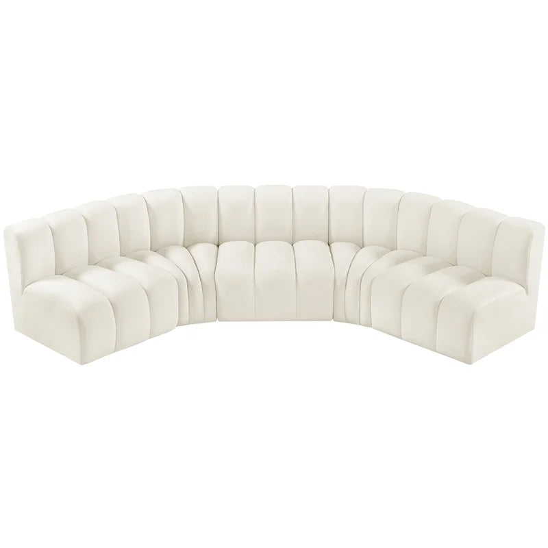 Cream Velvet Modular Sofa S2863