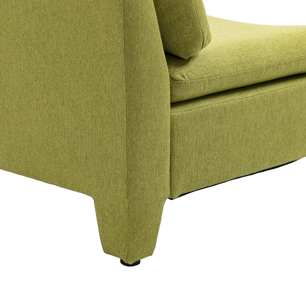 Olive Velvet Oversized Armless Chair O824642