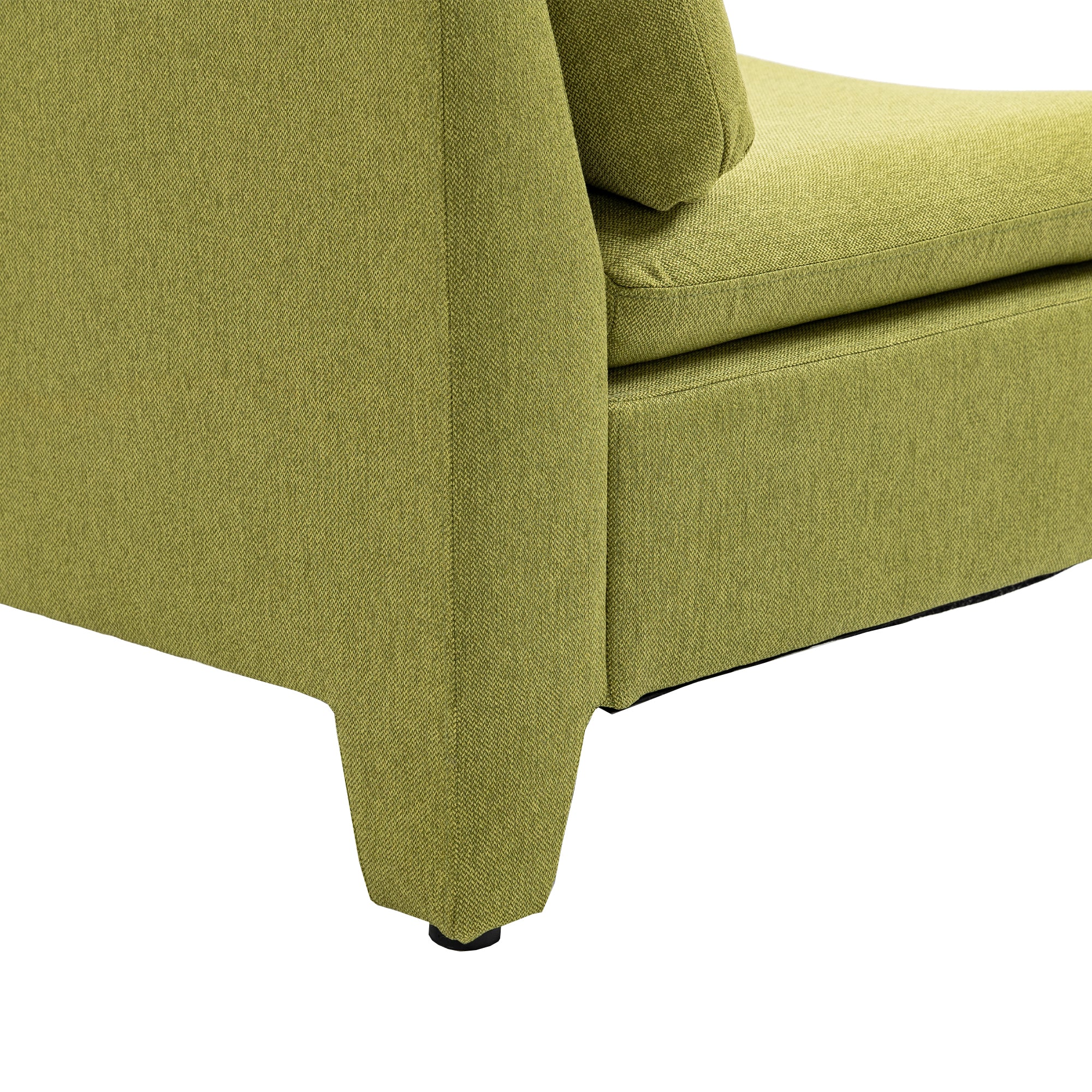 Olive Velvet Oversized Armless Chair O824642