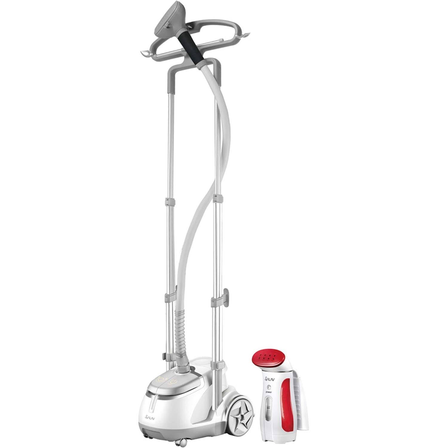 Silver/Red Handheld Travel Garment Steamer G342