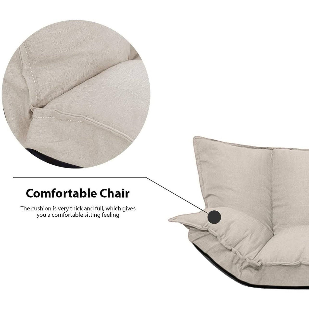 Beige Adjustable Folding Sofa Bed V6083