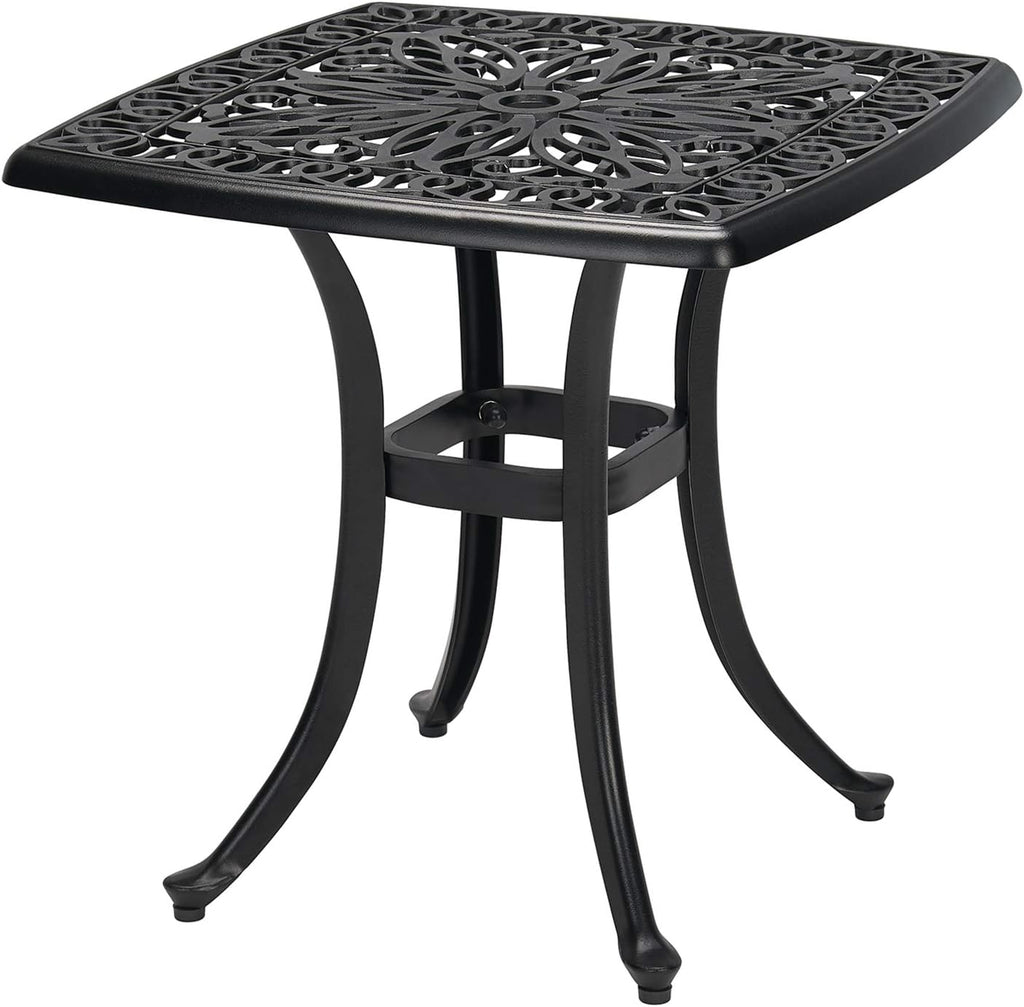 3-Piece Cast Aluminum Patio Bistro Set with Rust-Resistant Table and 2 Chairs W981