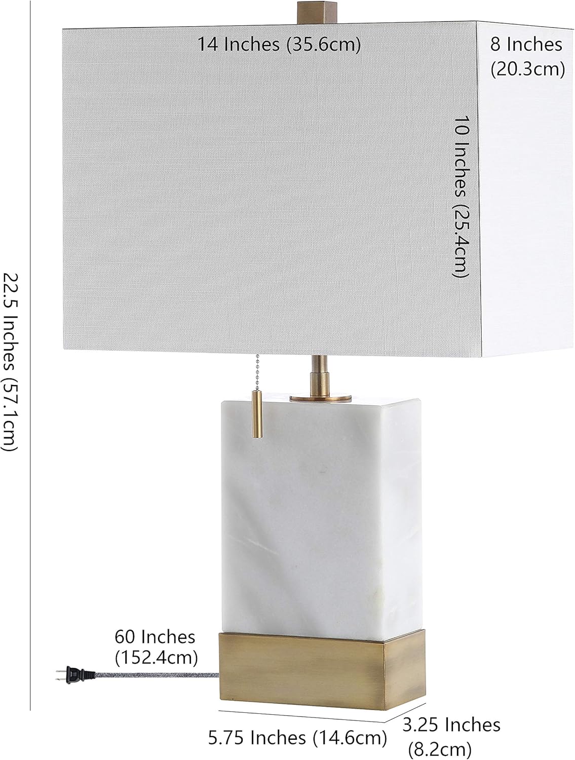 Marble/Iron Console LED Lamp N4178