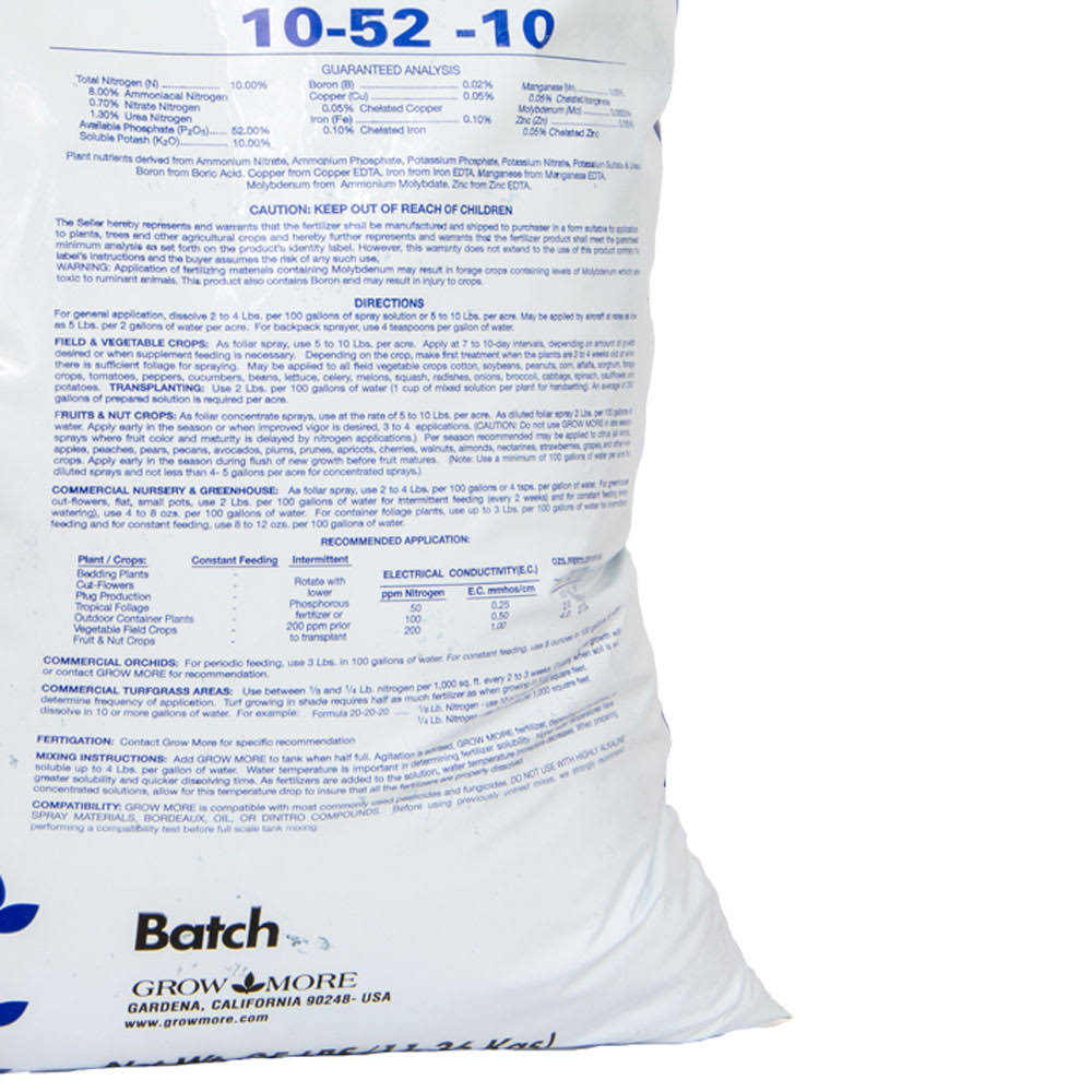 25 lbs Water Soluble 10-52-10 L8439