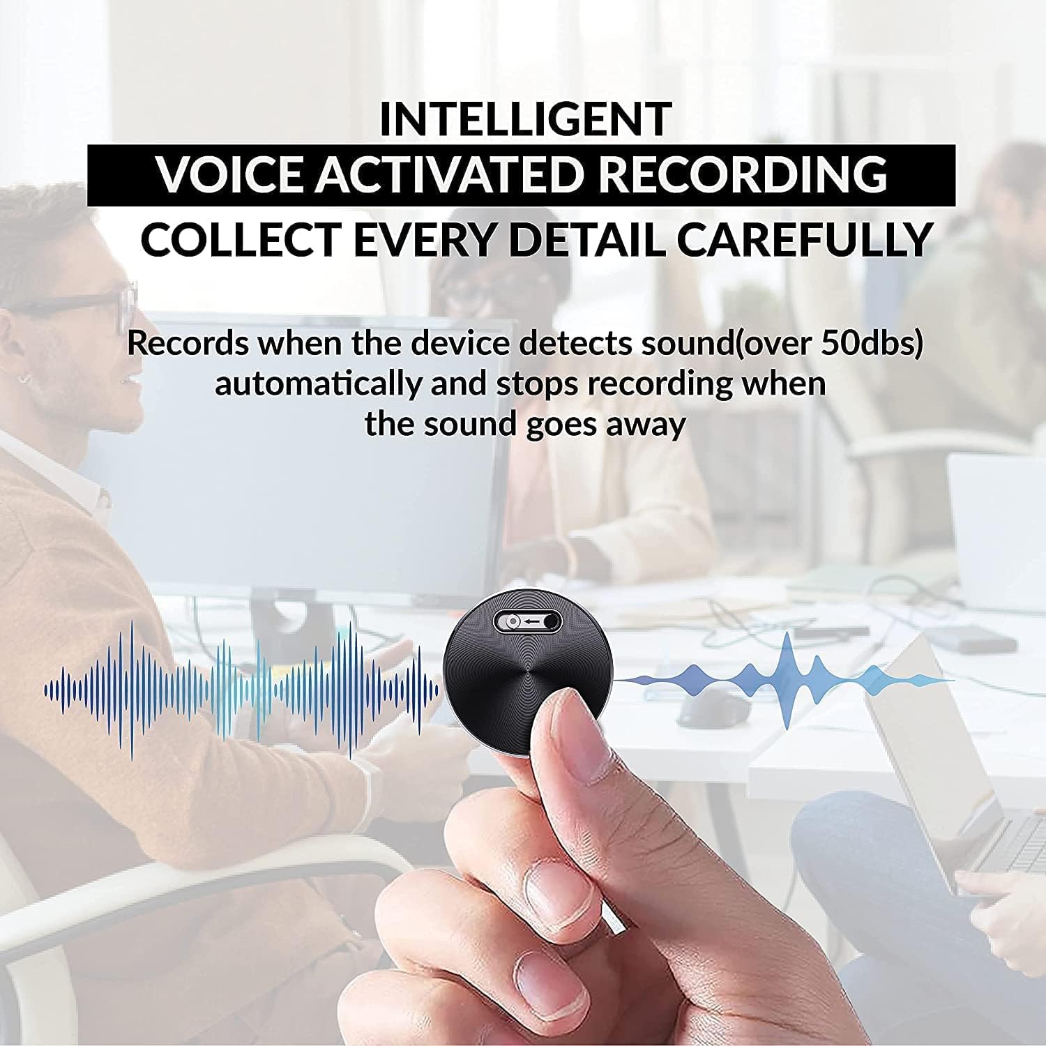 32 GB Pack of 2 Mini Voice Activated Recorder with Aluminum Alloy Casing X506616