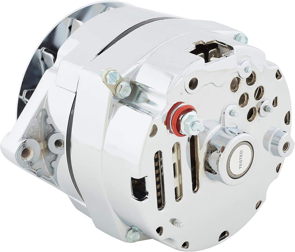 Chrome 100 Amp One Wire Alternator with Chrome Bracket E30326
