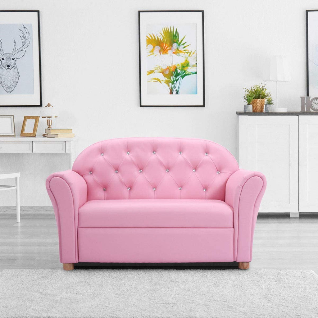 Pink 2 Seat Kids Sofa Bed L4471