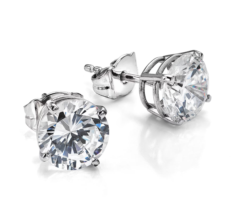 14k White Gold Lab Grown Diamond Studs Earrings R460