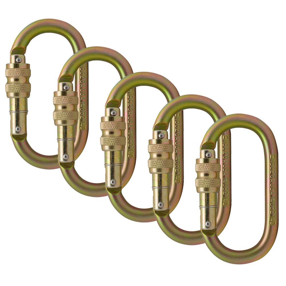 Steel Screw-Lock Oval-Shaped Carabiner P718