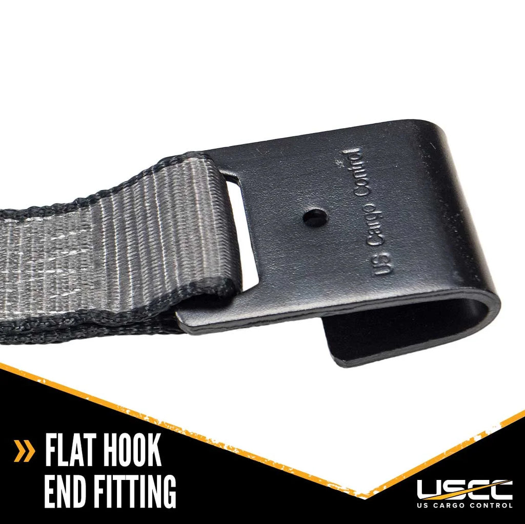 BlackLine Ratchet Strap with Black Flat Hooks and Black Ratchet O57640