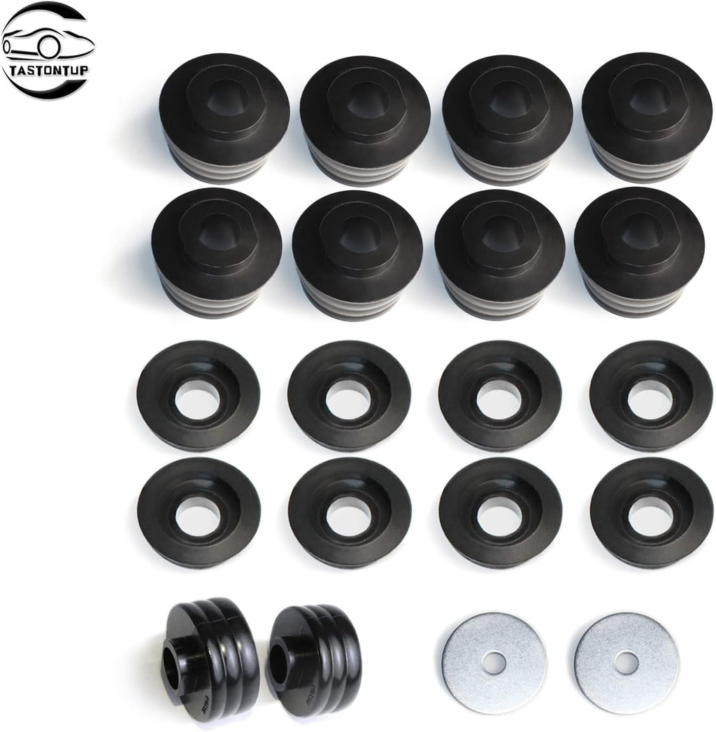 18Pcs Black Polyurethane Body Mount Bushing Kit B279216