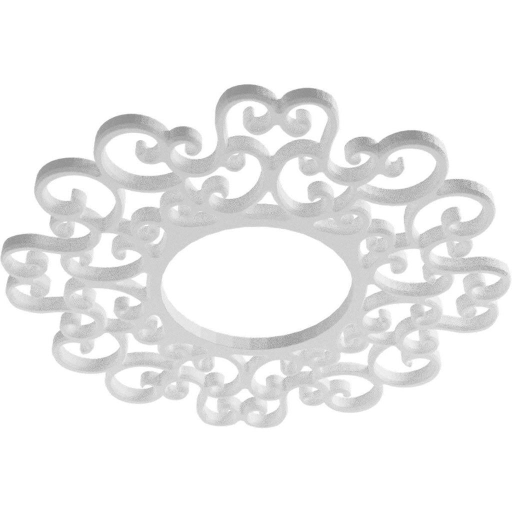 40x22OD x 15 1/4x22ID x 1x22P PVC Pierced Ceiling Medallion Y7129