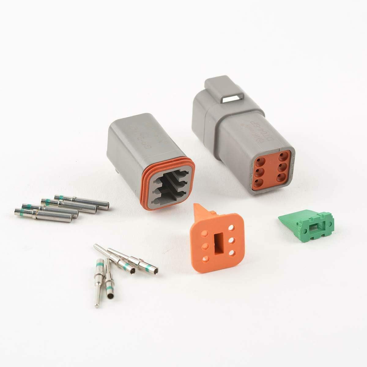 3 Pin Gray Waterproof Electrical Wire Connector, 3 Sets X8226