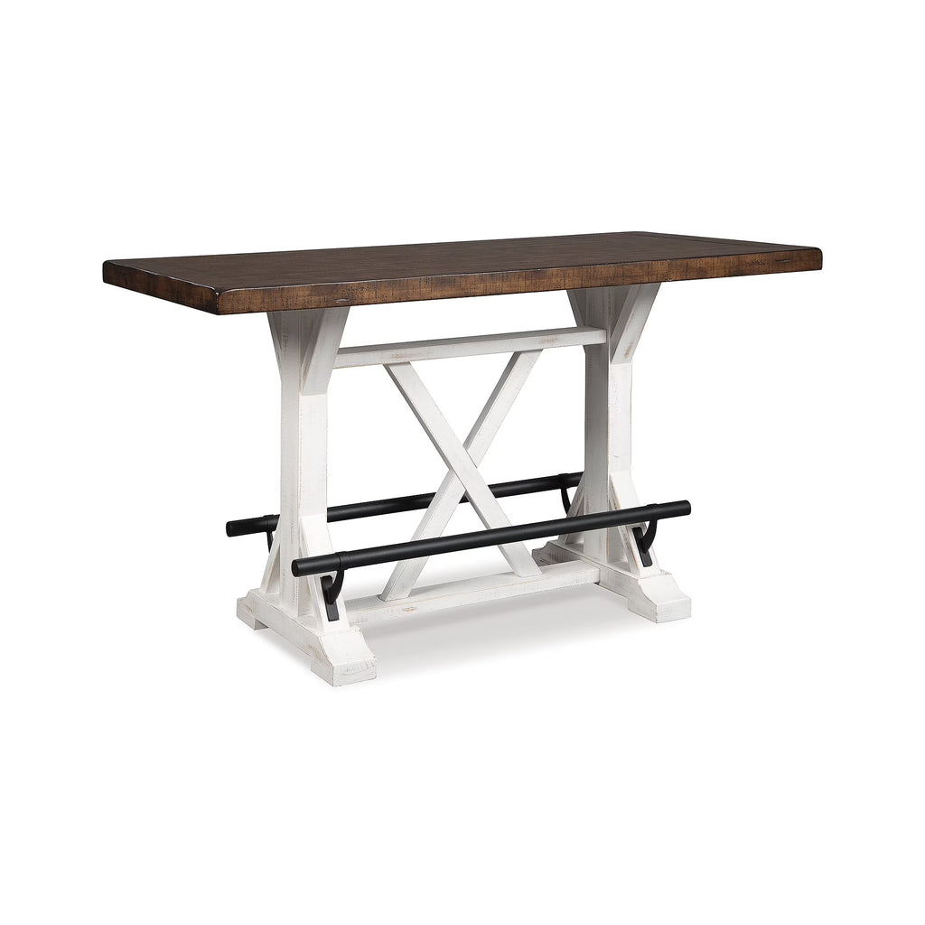 White/Brown Counter Height Dining Table R1414