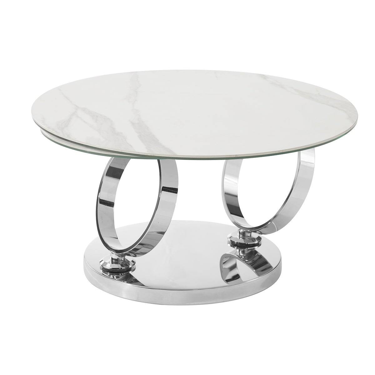 High Polished Stainless Steel Base Coffee Table A3646