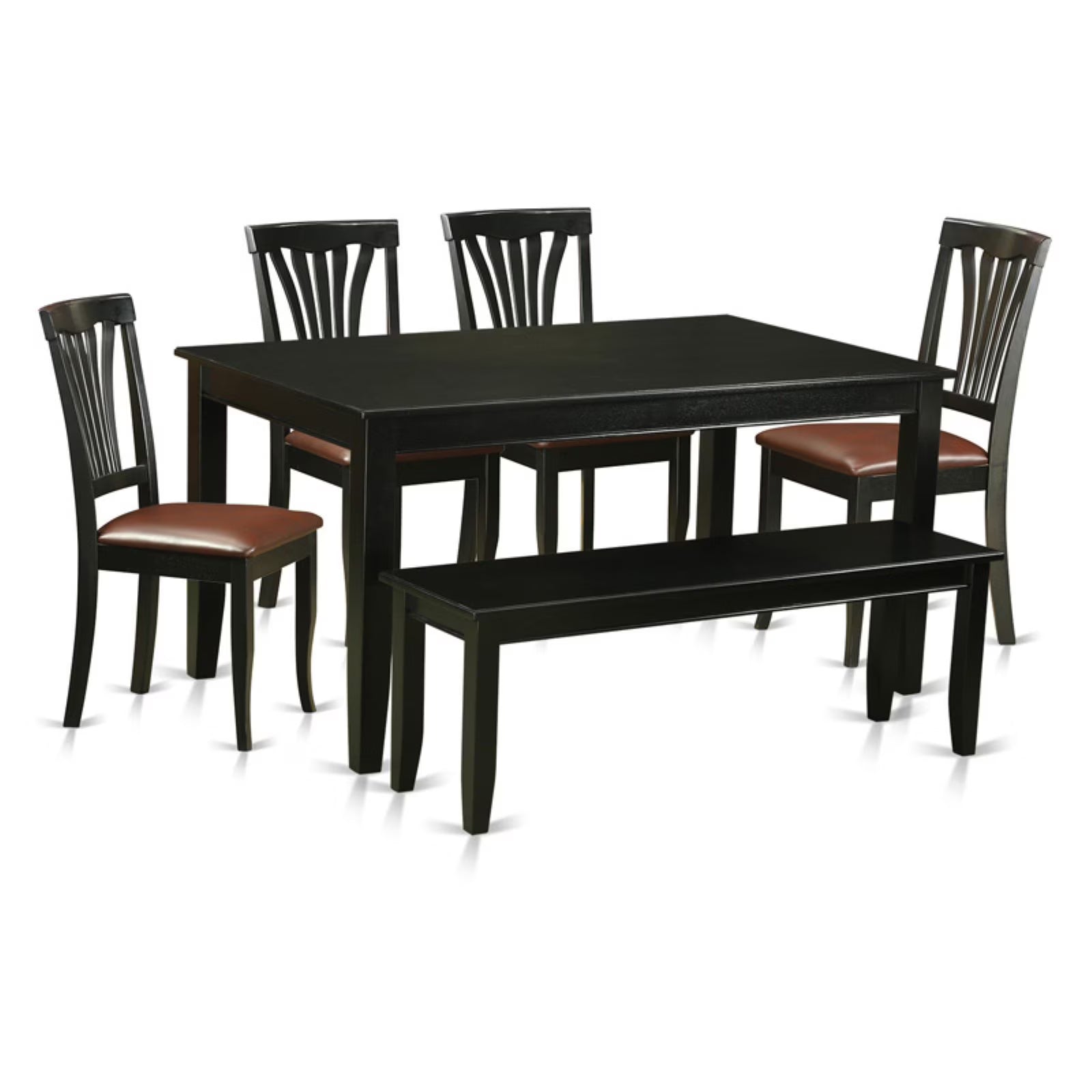 6 Piece Kitchen Table Set with Bench J868012