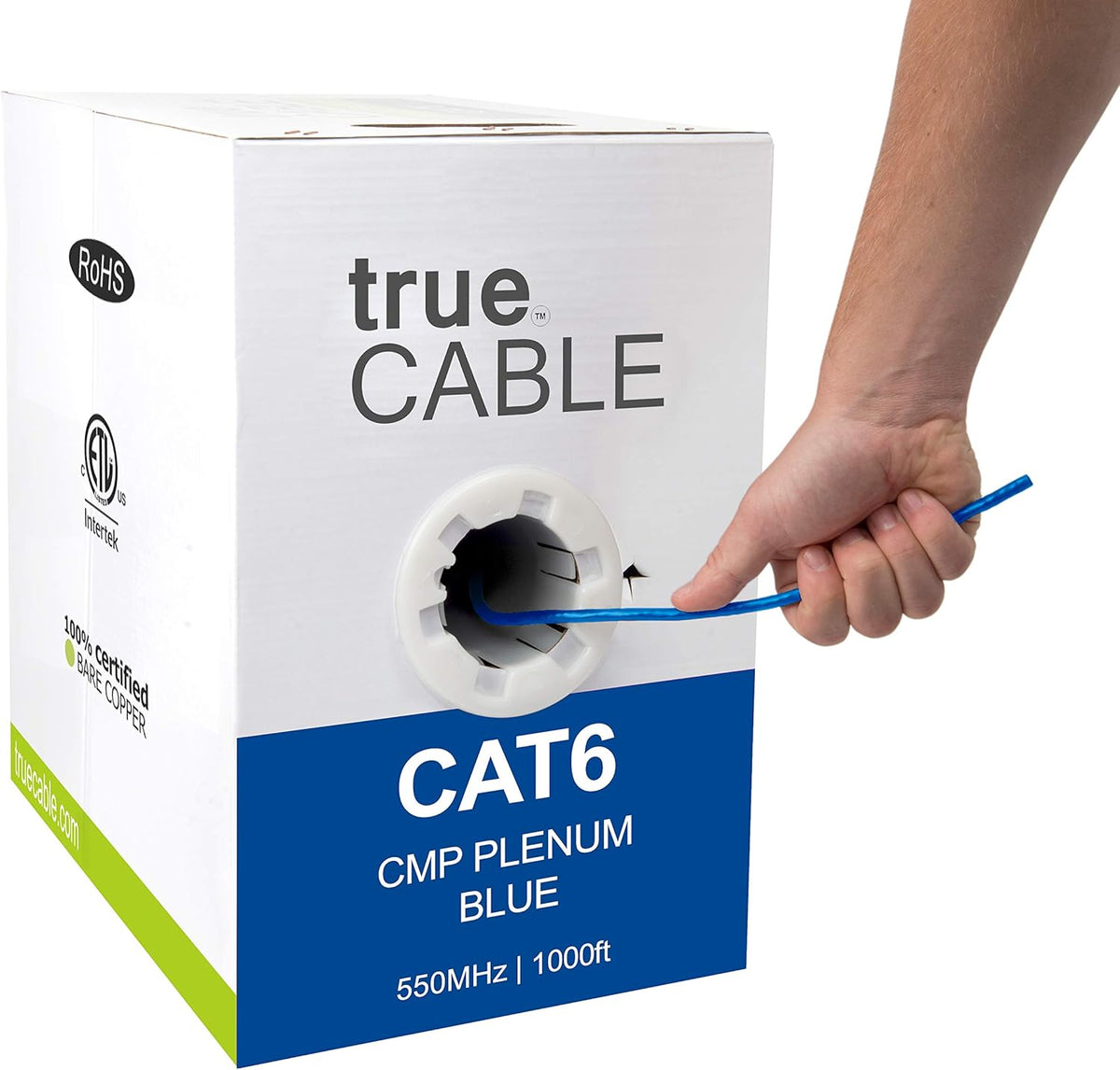 1000ft Purple 23AWG 4 Pair Solid Bare Copper Bulk Ethernet Cable E79824