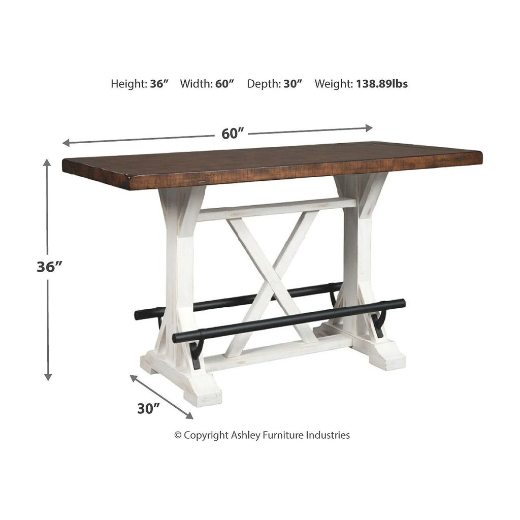 White/Brown Counter Height Dining Table R1414
