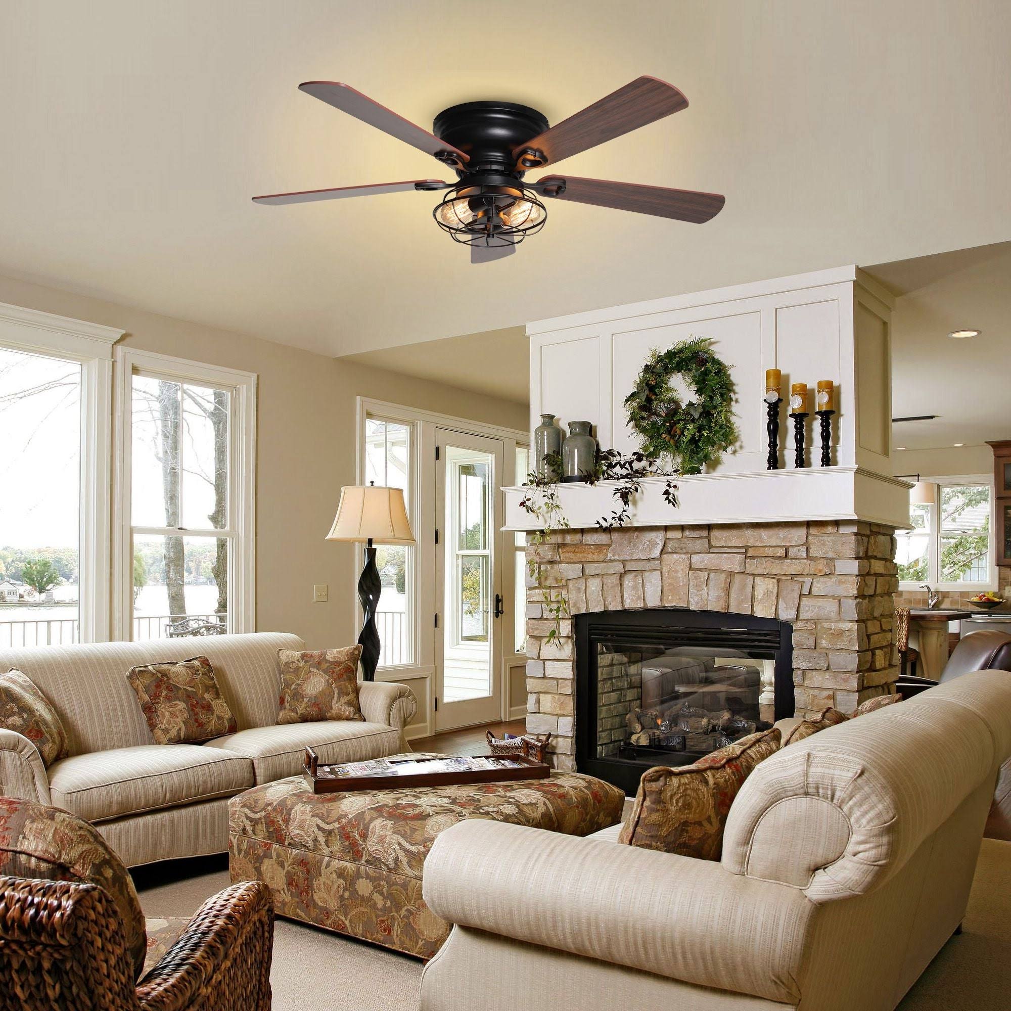 Matte Black Ceiling Fan with Light Kit O20717