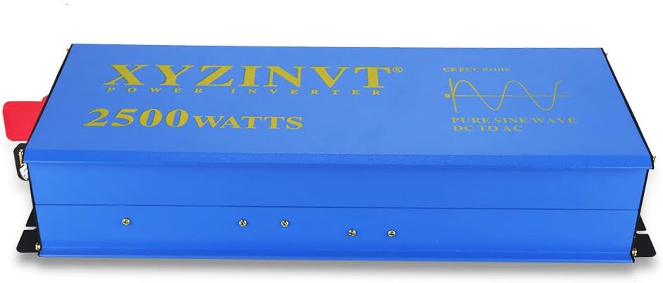 2000 watt Pure Sine Wave Power Inverter DC 12V to AC 120V with LED Display and Wireless Remote Controller H5594