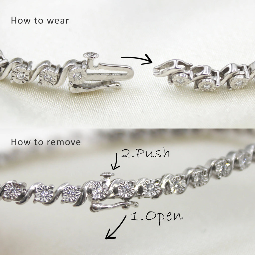 1/3 Carat tw Natural Diamond Tennis Bracelet in 925 Sterling Silver (7 Inches) M382061