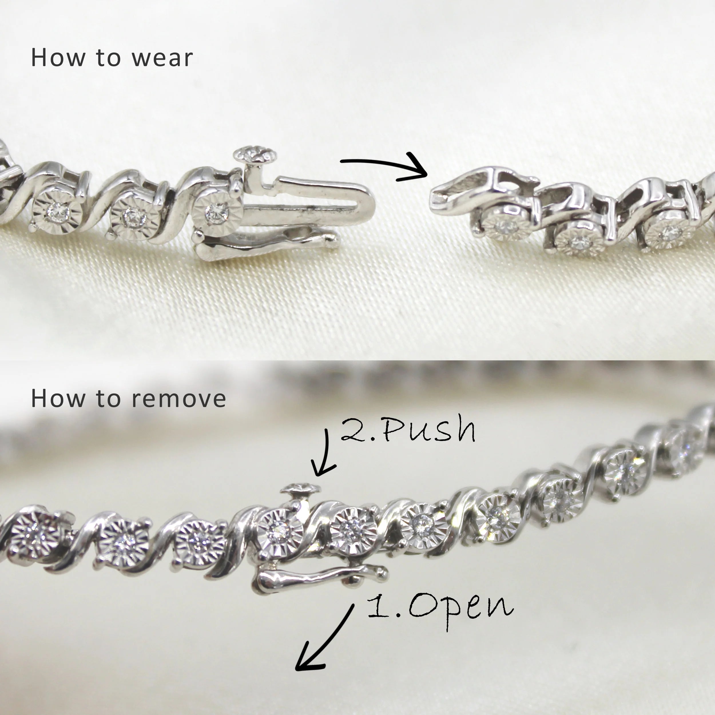 1/3 Carat tw Natural Diamond Tennis Bracelet in 925 Sterling Silver (7 Inches) M382061