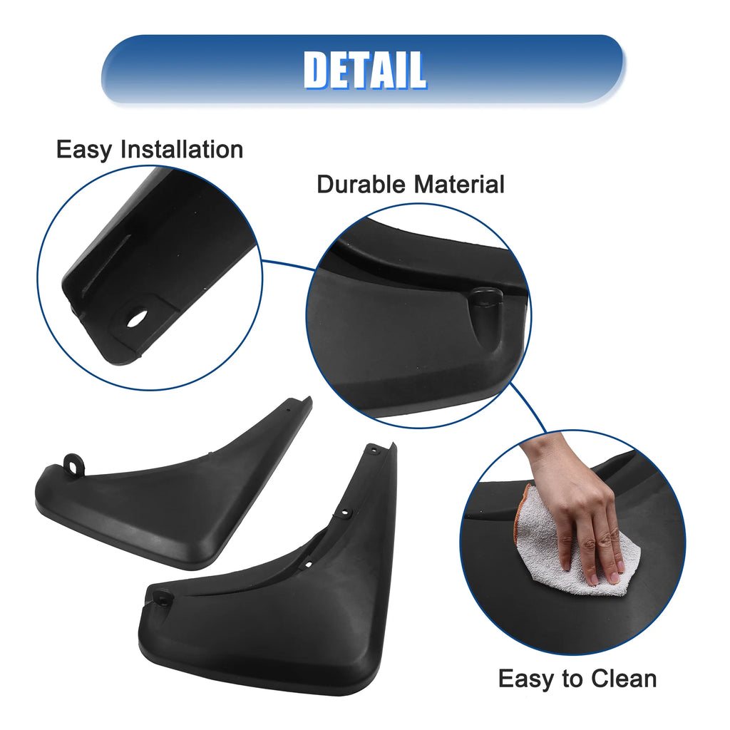 Black Mud Flap Fender Set for Jeep Renegade with Screws T276012