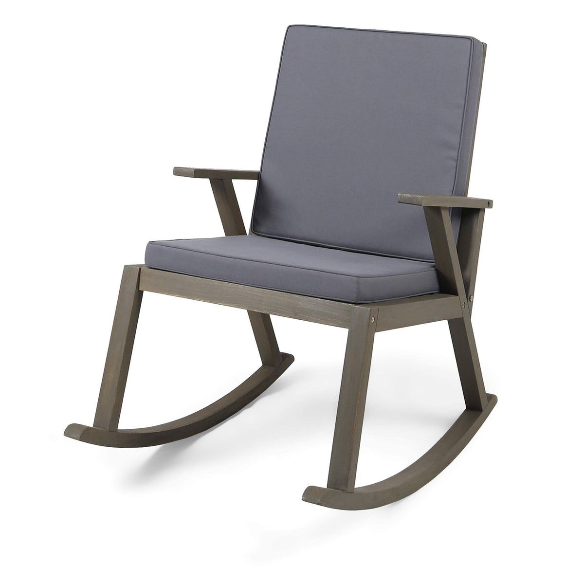 Gray Acacia Wood Rocking Chair P7746