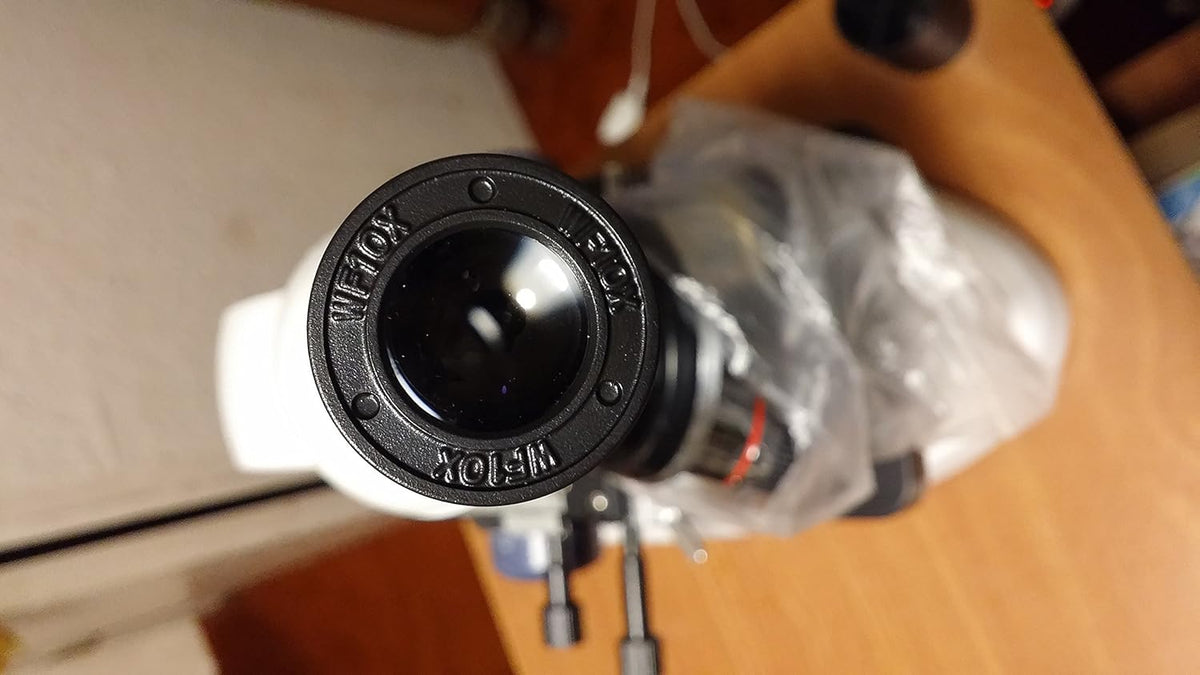 Compound Monocular Microscope, 40x-1000x Magnification, LED Illumination, 0.3MP Camera S439