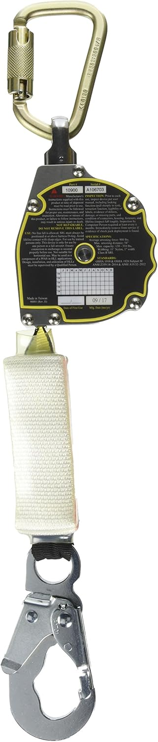 11-Foot 1-Inch Nylon Webbing with Carabineer F95146