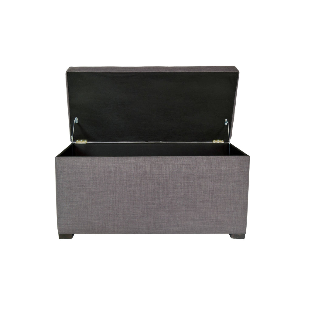 Tufted Storage Bench Gray P595061