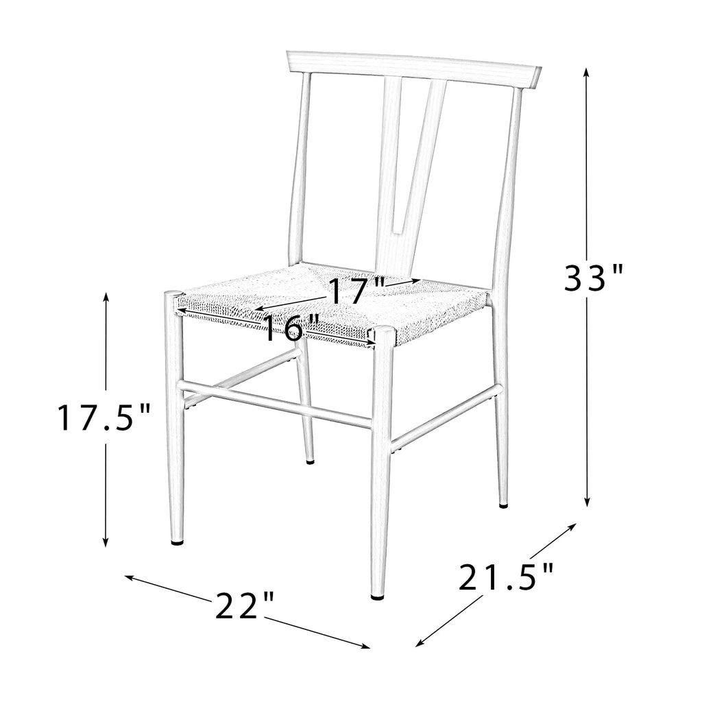 Natural Woven Rattan Dining Chair Set of 2 I3946