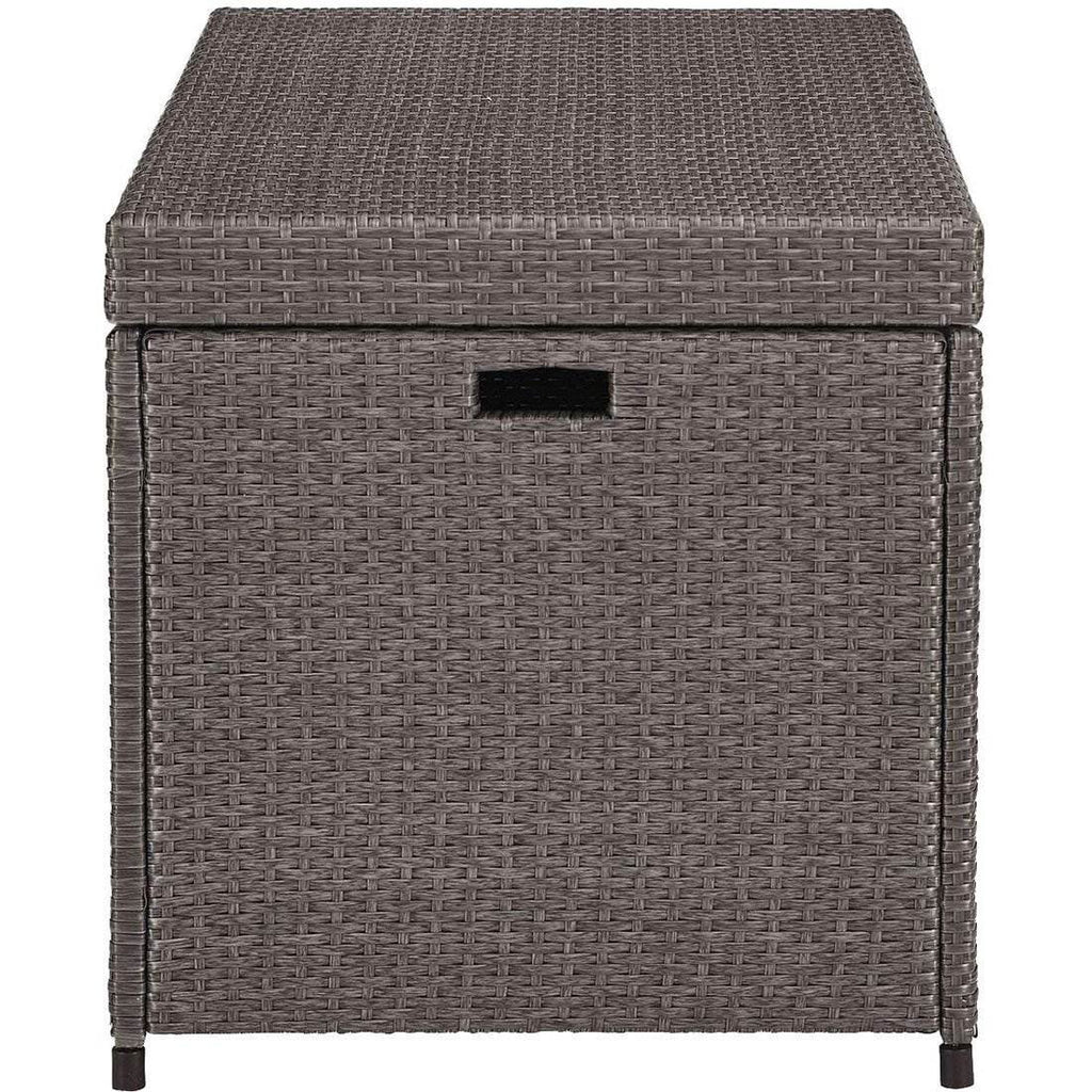 Weathered Gray Wicker Patio Deck Box S923