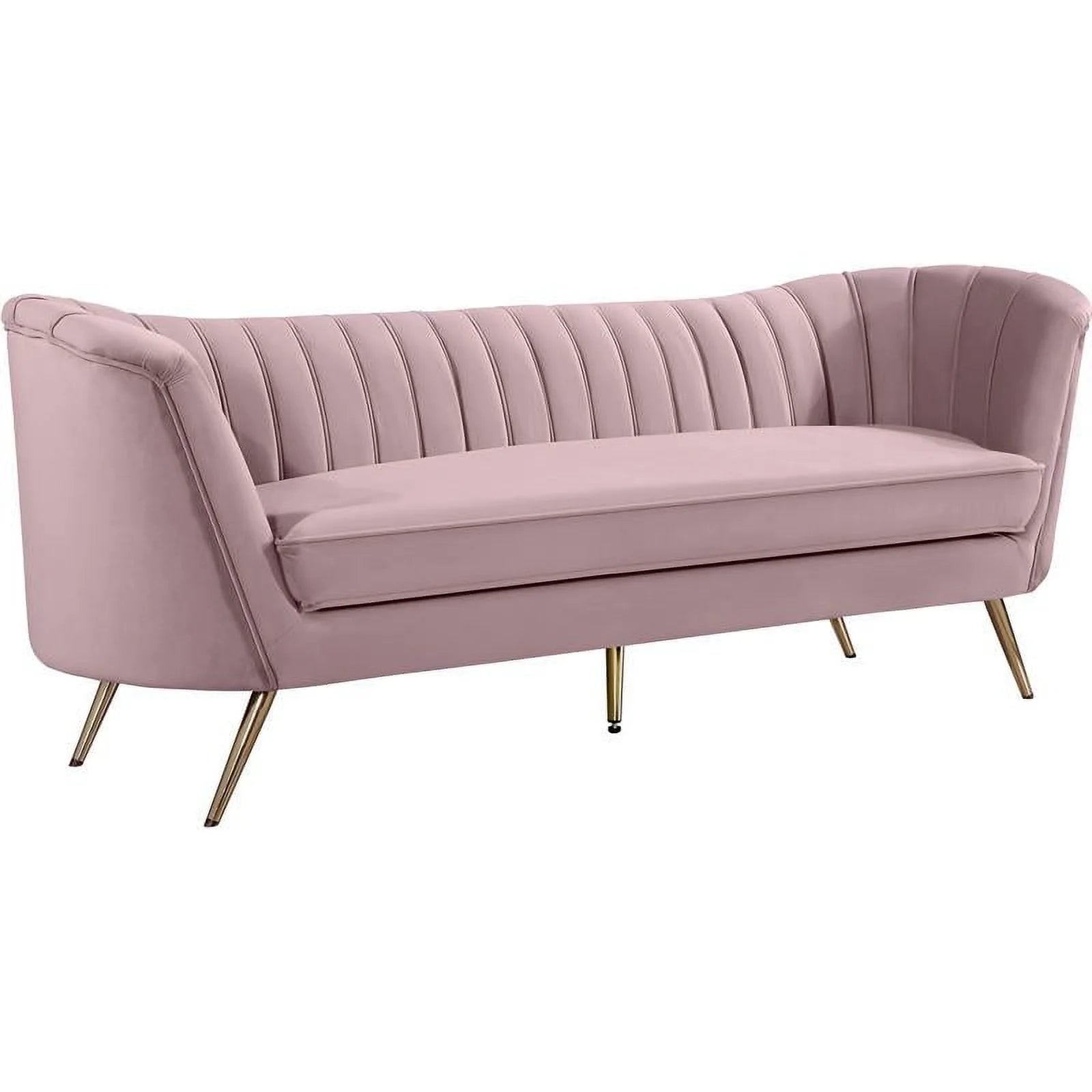3-Piece Set with Accent Chair Loveseat and Sofa in Pink and Gold S131