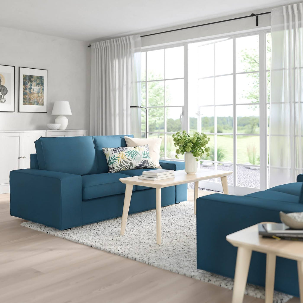 Dark Blue Loveseat I70962