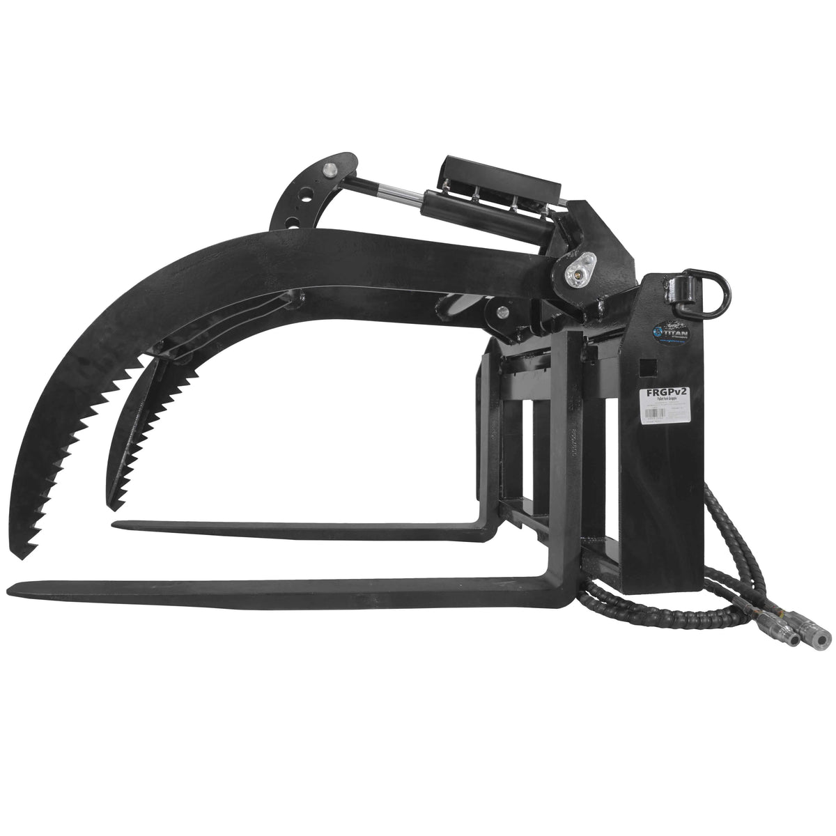 Hydraulic Skid Steer Pallet Fork Grapple Attachment with 42in Fork Blades N106116