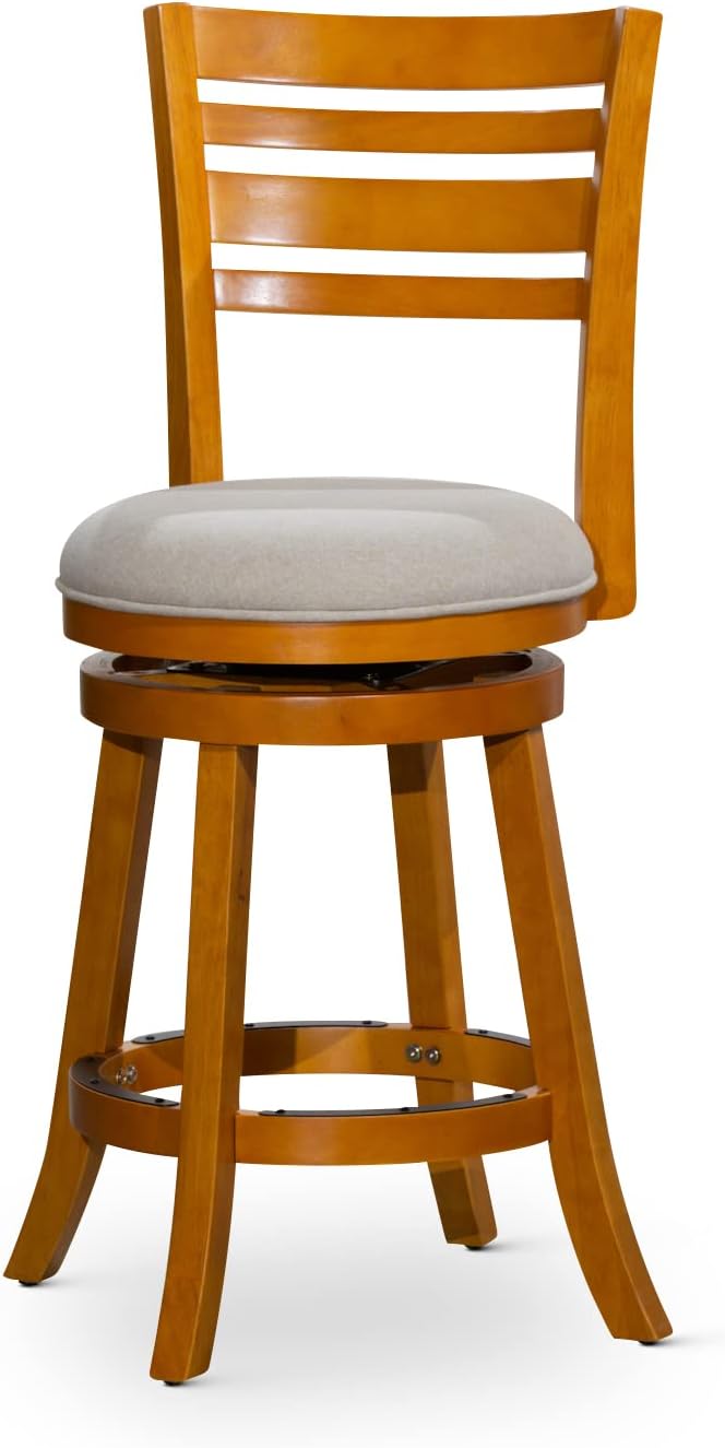 Charcoal Fabric Swivel Stool, 24" Counter Height D788668