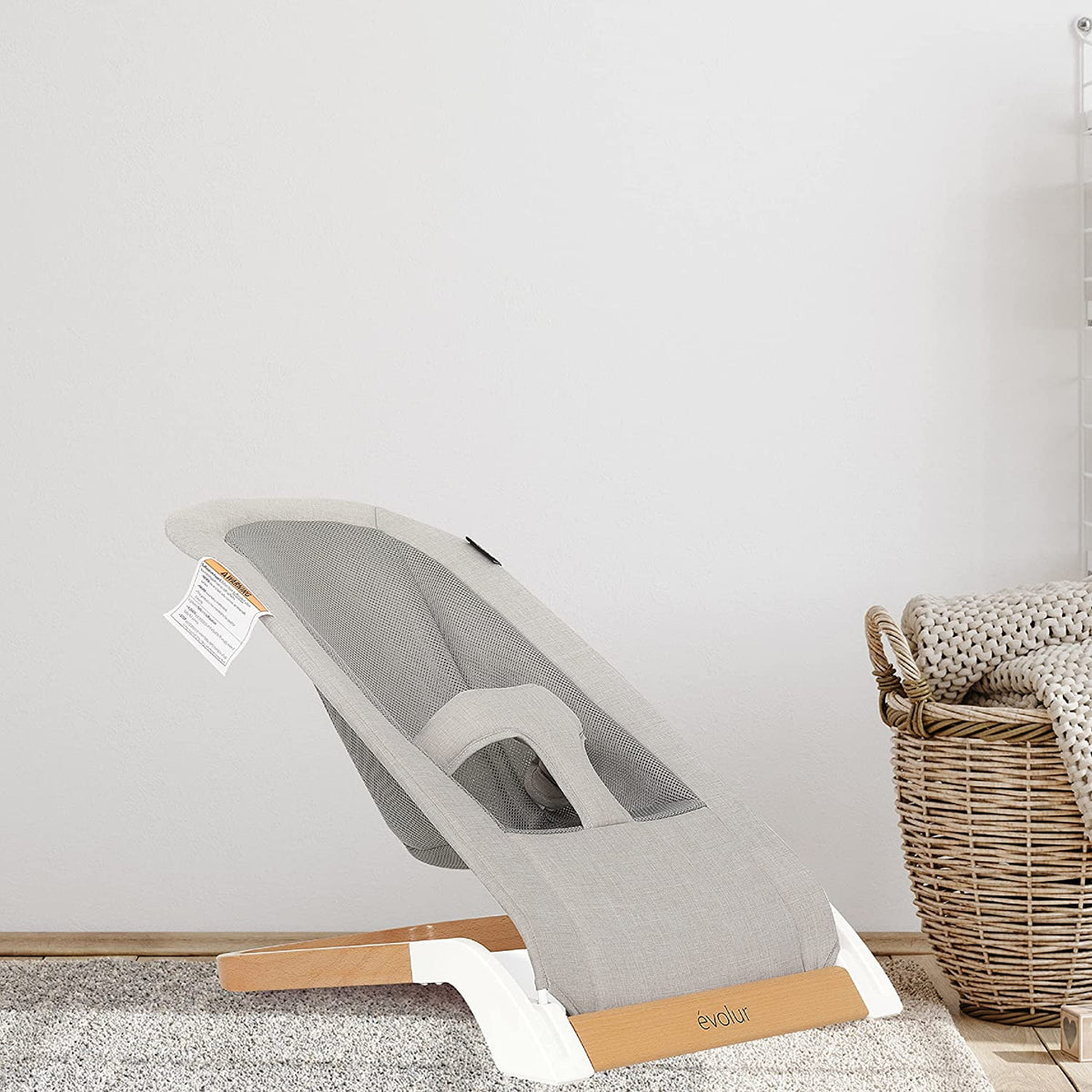 Gray Cotton Fabric Portable Infant Bouncer X782
